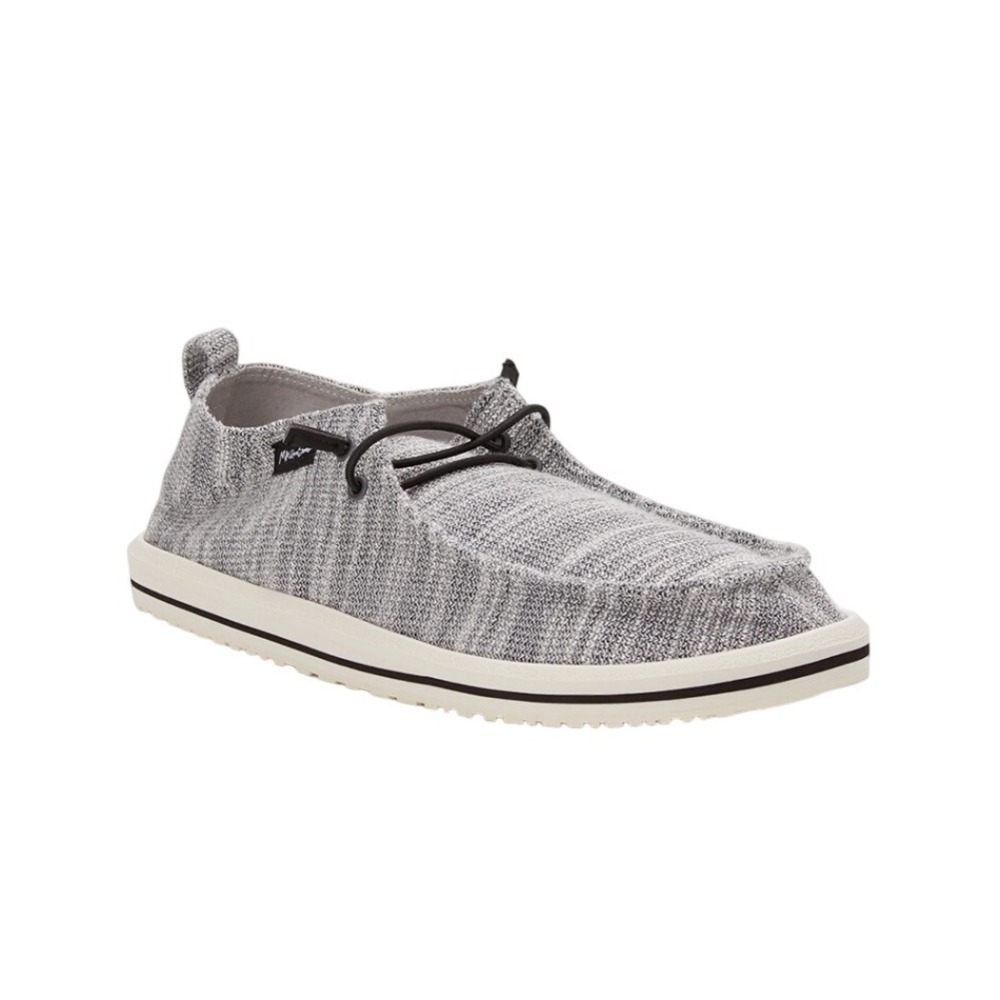 Maui and Sons Mens Size 8 Knit Loafer Slip On Casual Comfort Shoes‎ Gray Striped